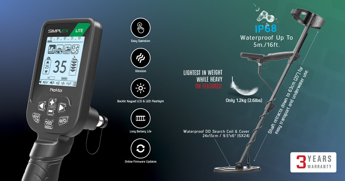 Nokta Simplex LITE  Metal Detector "NEW GENERATION"