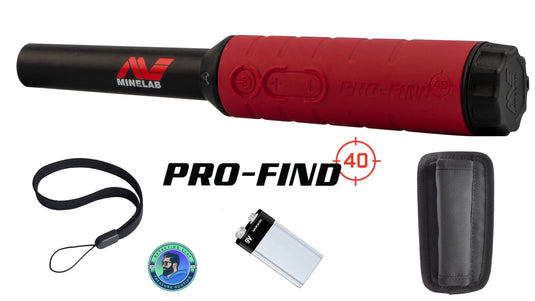 Minelab Pro-Find 40 Waterproof Metal Detector Pinpointer w/ Holster & 9V Battery